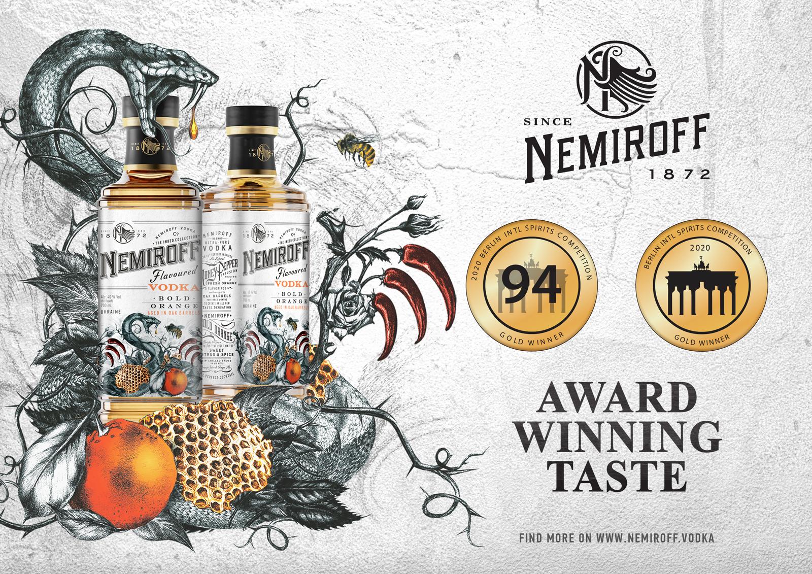 Nemiroff Bold Orange отримала Золоту медаль за смак на міжнародному конкурсі алкогольних напоїв в Берліні