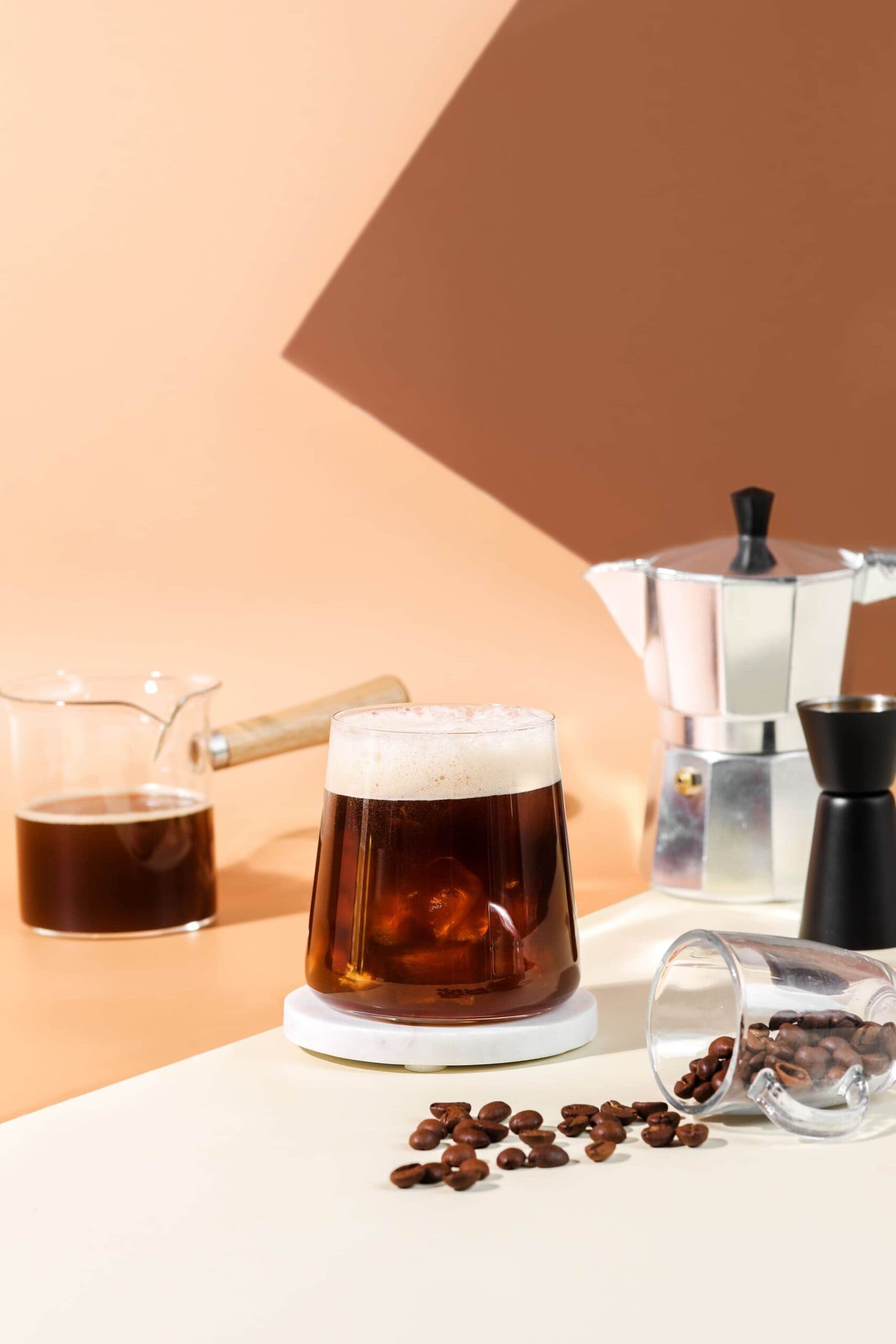 cranberry filtered coffee on vodka