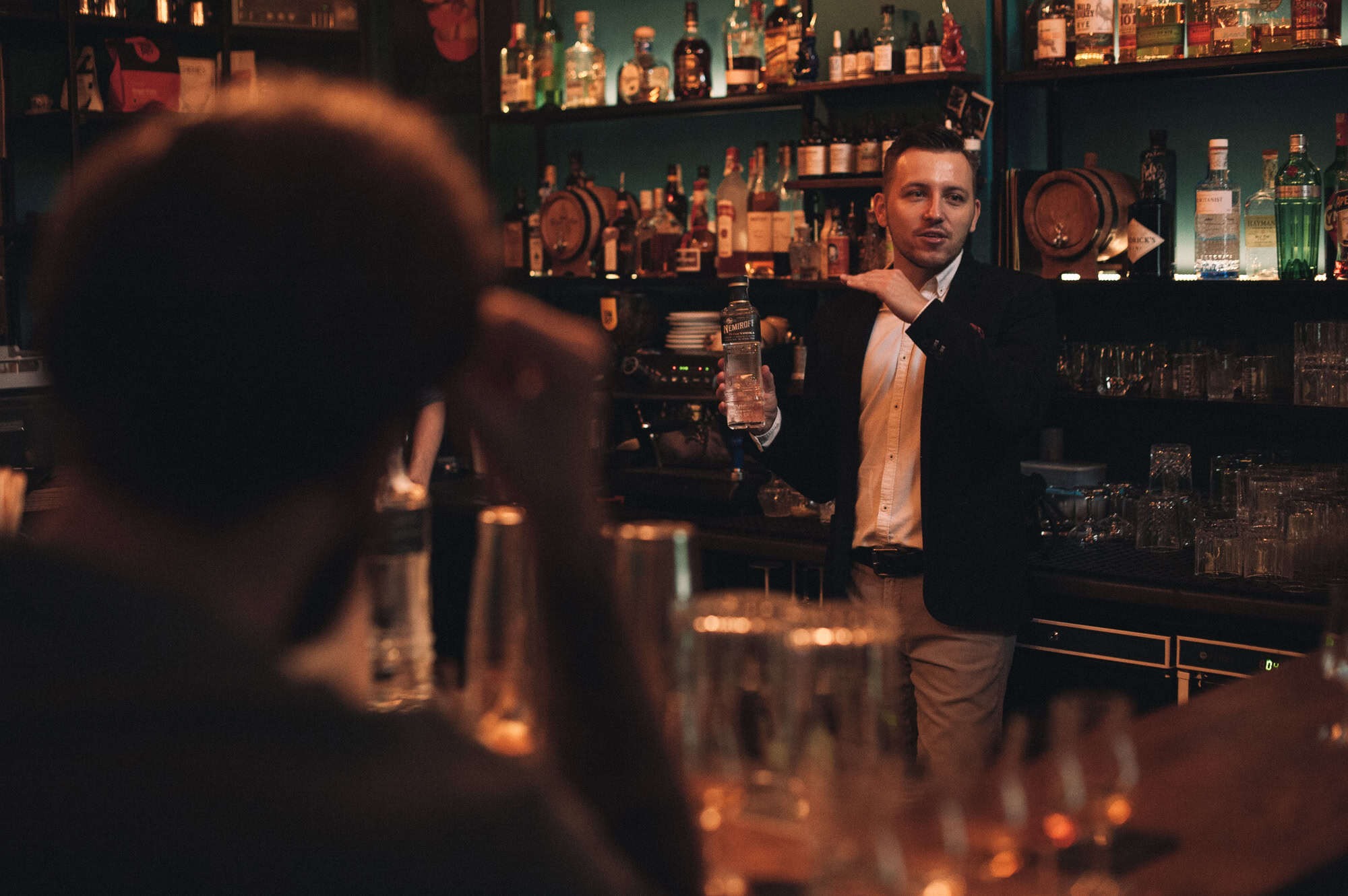 taste notes of Nemiroff vodka in a glass