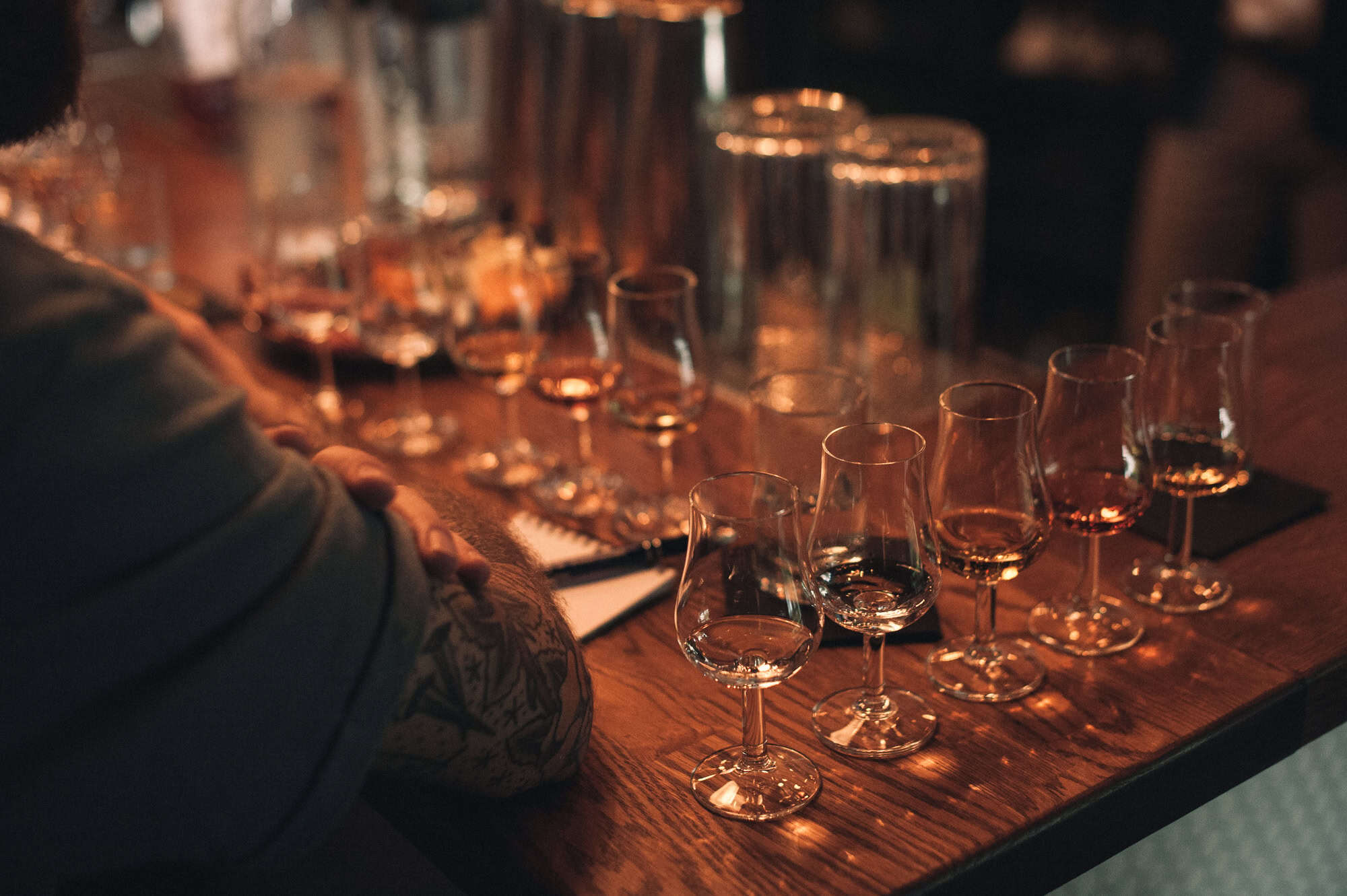 alcohol tasting with friends