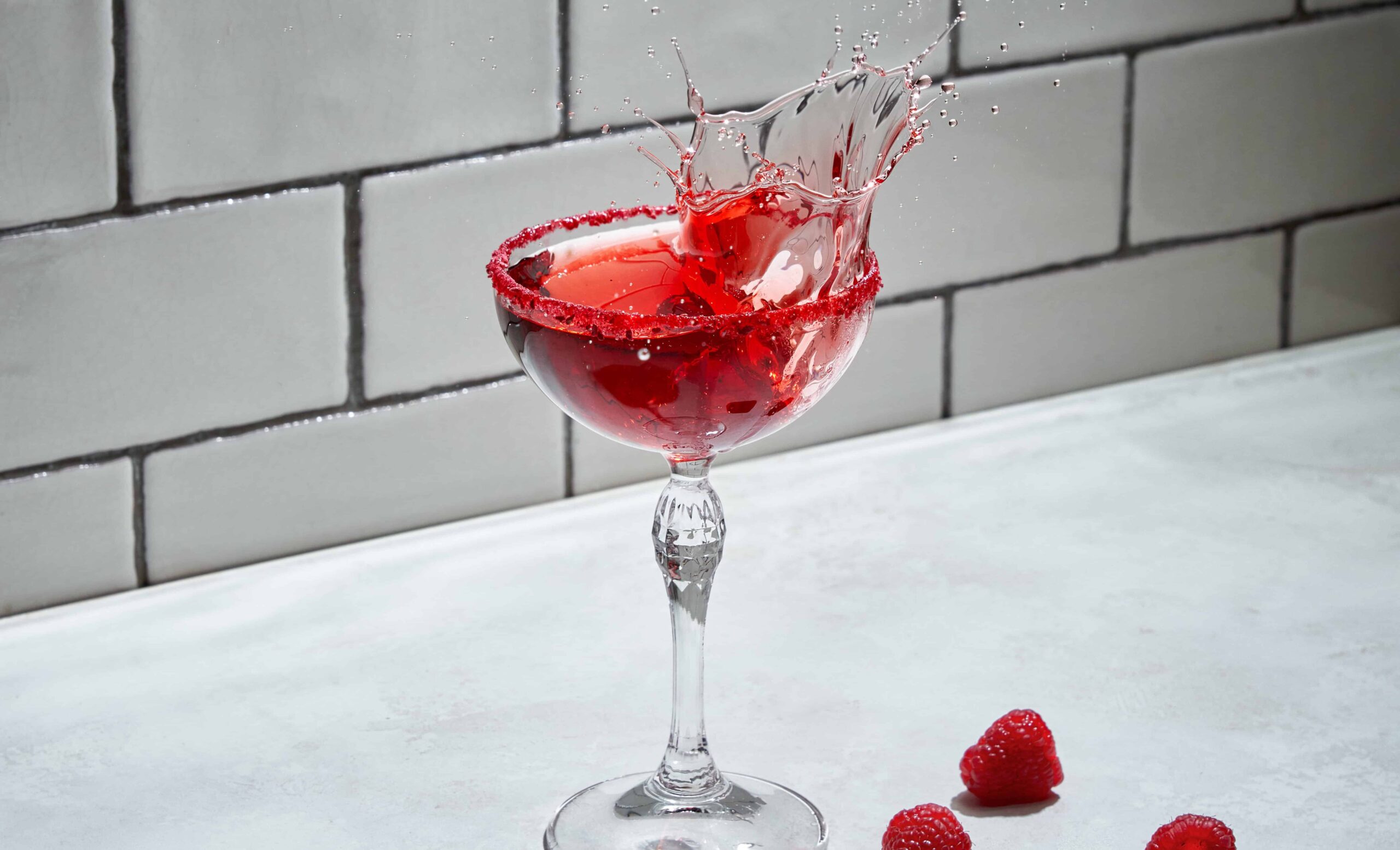 Ready-made cocktail with Nemiroff liqueur in a glass